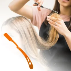 Unique Bargains Durable Straight Shave For Hair Styling Orange 1 Pc