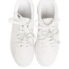 Unique Bargains Faux Pearl Bow Style 9 Shoelace Charms White 1 Pair