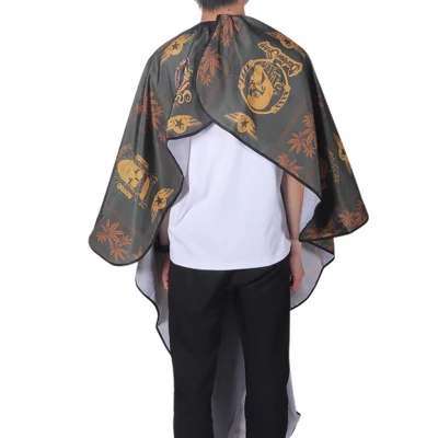 Unique Bargains Maple Leaf Hair Cut Barber Cape Black Yellow 1 Pc 1 Unique Bargains Maple Leaf Hair Cut Barber Cape Black Yellow 1 Pc