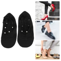 Unique Bargains Women Nylon Cotton Breathable Lace Socks 6 Pairs