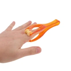 Unique Bargains Portable Finger Hand Massager Amber 1 Pc