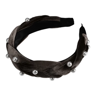 Unique Bargains Women's Braided Faux Pearl Velvet Headband Hairband Accessories 1.2 Inch Wide 1 Pc 10 Unique Bargains Women's Braided Faux Pearl Velvet Headband Hairband Accessories 1.2 Inch Wide 1 Pc - Image 10