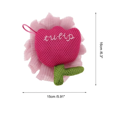 Unique Bargains Cartoon Bath Sponge Rose Red Pink 1 Pc 3 Unique Bargains Cartoon Bath Sponge Rose Red Pink 1 Pc - Image 3