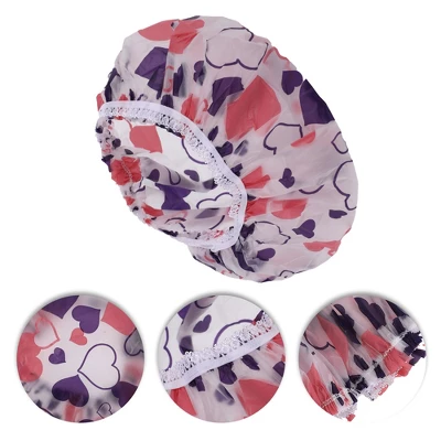 Unique Bargains Women's Heart Pattern Cap Blue Pink 1 Pc 2 Unique Bargains Women's Heart Pattern Cap Blue Pink 1 Pc - Image 2