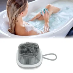 Unique Bargains Rectangular Bath Brush 1 Pc