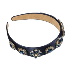Unique Bargains Women's Bling Vintage Flowers Rhinestone Satin Wide Edge Headband 5.12"x1.18" 1pc -UNIQUE BARGAIN Shop GUEST a1b5c5d0 f08a 4a76 aff5 24e2647da986