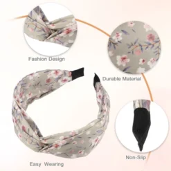 Unique Bargains Girl's Retro Flower Knotted Non-slip Wide Headband Pink 5"x2.09" 1 Pc -UNIQUE BARGAIN Shop GUEST a20b2b9f 6c4f 4bfd 83d6 9eb4e41c0f80