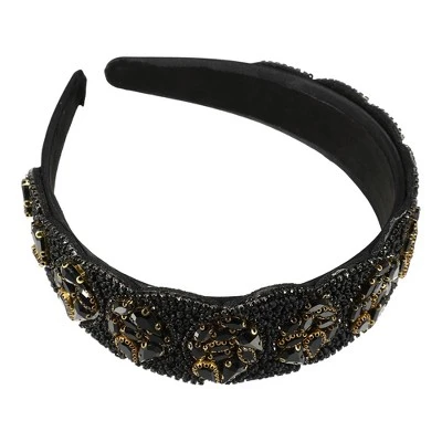 Unique Bargains Women's Bling Rhinestone Wide Edge Headband 5.12"x1.89" 1Pc 4 Unique Bargains Women's Bling Rhinestone Wide Edge Headband 5.12"x1.89" 1Pc - Image 4