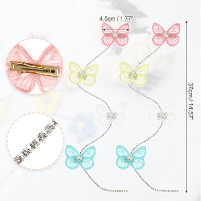 Unique Bargains Women's Rhinestone Long Tassel Hair Clip Chains Multicolored 2 Pcs 5 Unique Bargains Women's Rhinestone Long Tassel Hair Clip Chains Multicolored 2 Pcs - Image 5