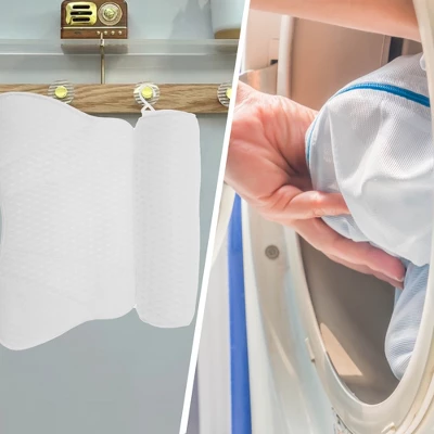 Unique Bargains Cylindrical Style Bath Pillow 15.75"x13.39"x3.35" White 1 Pc 5 Unique Bargains Cylindrical Style Bath Pillow 15.75"x13.39"x3.35" White 1 Pc - Image 5