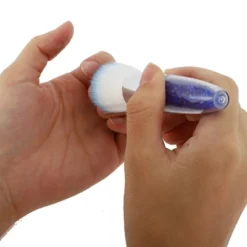 Unique Bargains Durable Faux Diamond Clear Handle Nail Brush 1 Pc