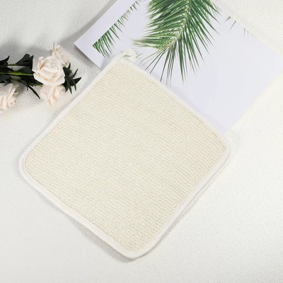 Unique Bargains Elasticity Body Scrub Towel For Shower 9.84"x9.84" Beige 1 Pc 5 Unique Bargains Elasticity Body Scrub Towel For Shower 9.84"x9.84" Beige 1 Pc - Image 5