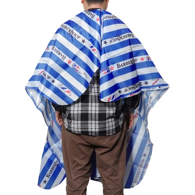 Unique Bargains Fashion Hair Cutting Cape 60.24"x54.72" Blue White 1 Pc 1 Unique Bargains Fashion Hair Cutting Cape 60.24"x54.72" Blue White 1 Pc