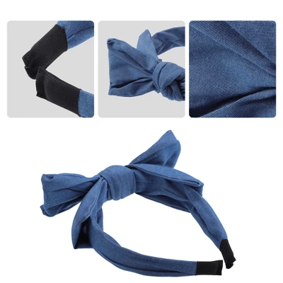 Unique Bargains Women's Double Bow Knot Fashion Headband 1.34 Inch Wide 1 Pc 2 Unique Bargains Women's Double Bow Knot Fashion Headband 1.34 Inch Wide 1 Pc - Image 2