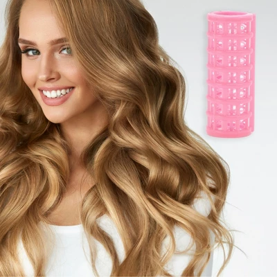 Unique Bargains Women's Heatless Voluminous Hair Roller 2.76"x0.98" Pink 12pcs 1 Unique Bargains Women's Heatless Voluminous Hair Roller 2.76"x0.98" Pink 12pcs