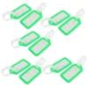 Unique Bargains Rectangle Design Plastic Bag Name Label Luggage Tag 10 Pcs Green White