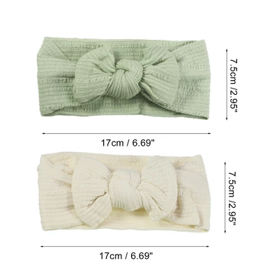 Unique Bargains Girl's Soft And Breathable Stripe Bow Headbands 6.69"x2.95" 2 Pcs 3 Unique Bargains Girl's Soft And Breathable Stripe Bow Headbands 6.69"x2.95" 2 Pcs - Image 3