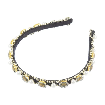 Unique Bargains Women's Bling Faux Pearl Sparkle Rhinestone Padded Headband 0.59 Inch Wide 1 Pc 7 Unique Bargains Women's Bling Faux Pearl Sparkle Rhinestone Padded Headband 0.59 Inch Wide 1 Pc - Image 7