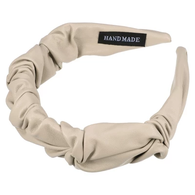 Unique Bargains Women's PU Leather Pleated Fashion Hairband Non Slip 1 Pc 7 Unique Bargains Women's PU Leather Pleated Fashion Hairband Non Slip 1 Pc - Image 7