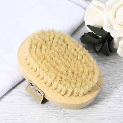 Unique Bargains Bathroom Oval Bath Brush 3.82"x2.48" Yellow 1 Pc 5 Unique Bargains Bathroom Oval Bath Brush 3.82"x2.48" Yellow 1 Pc - Image 5