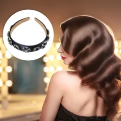 Unique Bargains Women's Bling Vintage Flowers Rhinestone Satin Wide Edge Headband 5.12"x1.18" 1pc -UNIQUE BARGAIN Shop GUEST aa0149d7 7c84 4f23 b870 79d8499d221d