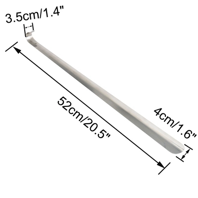 Unique Bargains Metal Durable Handle Shoe Horn Silver Tone 20.5" X 1.6" X 1.4" 1 Unique Bargains Metal Durable Handle Shoe Horn Silver Tone 20.5" X 1.6" X 1.4"