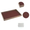 Unique Bargains Velvet Brown Jewelry Container Trays With Removable Dividers 4 Pcs