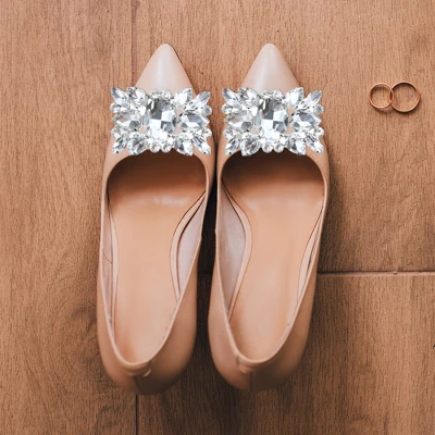 Unique Bargains Women's Rhinestone Shoe Buckle 2.36"x1.57" Silver Tone 2 Pcs 4 Unique Bargains Women's Rhinestone Shoe Buckle 2.36"x1.57" Silver Tone 2 Pcs - Image 4