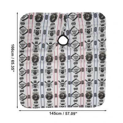 Unique Bargains Fashion Hair Cut Barber Cape 65.35"x57.09" Black White 1 Pc 3 Unique Bargains Fashion Hair Cut Barber Cape 65.35"x57.09" Black White 1 Pc - Image 3