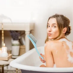 Unique Bargains Long Handle Bath Brush 11.81"x2.95"x0.98" -UNIQUE BARGAIN Shop GUEST ab7956d3 be3c 4d49 b727 c664f0a39fd8