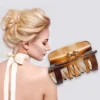 Unique Bargains Women's 3.07" Claw Clip Hair Accessories No Slip Grip Plastic Brown 1 Pc