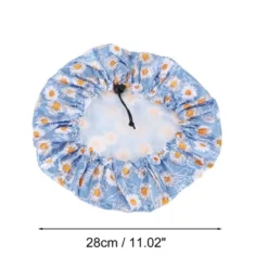 Unique Bargains Women's Flowers Bath Cap 1 Pc