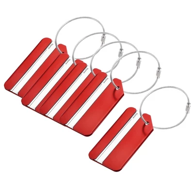 Unique Bargains Aluminium Lightweight Backpack Identifier Card Travel Luggage Tag 5 Pcs 3 Unique Bargains Aluminium Lightweight Backpack Identifier Card Travel Luggage Tag 5 Pcs - Image 3