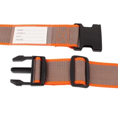Unique Bargains Travel Luggage Suitcase Strap Baggage Backpack Secure Belt Orange Gray 2M 2 Unique Bargains Travel Luggage Suitcase Strap Baggage Backpack Secure Belt Orange Gray 2M - Image 2