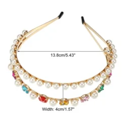 Unique Bargains Women's Metal Round Colorful Faux Pearl Rhinestone Headband 1 Pc -UNIQUE BARGAIN Shop GUEST ae414e17 fc84 4078 8b14 8542c80aa35c