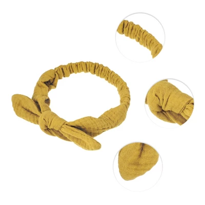 Unique Bargains Girl's Wide Soft Side Knotted Headbands 7.48"x1.97" Pink Yellow 4 Pcs 2 Unique Bargains Girl's Wide Soft Side Knotted Headbands 7.48"x1.97" Pink Yellow 4 Pcs - Image 2