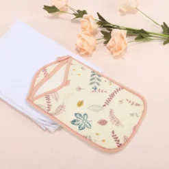 Unique Bargains Double Side Artistic Style Shower Gloves 9.29"×5.55" Pink 1 Pc