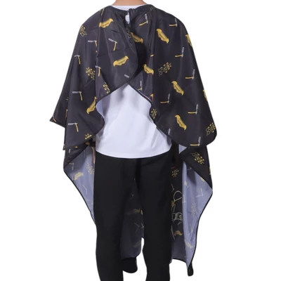 Unique Bargains Scissors Beard Print Hair Cut Barber Cape Black Yellow 1 Pc 1 Unique Bargains Scissors Beard Print Hair Cut Barber Cape Black Yellow 1 Pc