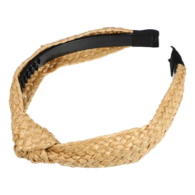 Unique Bargains Women's Fashion Non-Slip Straw Knotted Headband 1 Pc 6 Unique Bargains Women's Fashion Non-Slip Straw Knotted Headband 1 Pc - Image 6