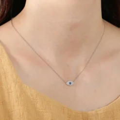 Unique Bargains 925 Sterling Silver Eye Pendant Necklace Choker For Women Girl -UNIQUE BARGAIN Shop GUEST b26b13b9 7e15 4af2 b795 12ebec62f371