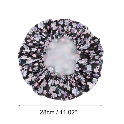 Unique Bargains Women's Flowers Bath Cap Pink Purple 1 Pc 1 Unique Bargains Women's Flowers Bath Cap Pink Purple 1 Pc