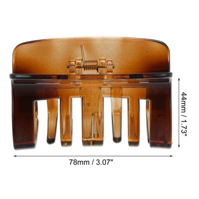 Unique Bargains Women's 3.07" Claw Clip Hair Accessories No Slip Grip Plastic Brown 1 Pc 2 Unique Bargains Women's 3.07" Claw Clip Hair Accessories No Slip Grip Plastic Brown 1 Pc - Image 2