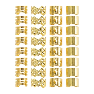 Unique Bargains Hollow Different Style Hair Cuffs Dreadlock Gold Tone 32 Pcs 5 Unique Bargains Hollow Different Style Hair Cuffs Dreadlock Gold Tone 32 Pcs - Image 5