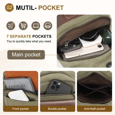 Unique Bargains Waterpoof Anti-Theft Casual Crossbody Backpack For Outdoor 3 Unique Bargains Waterpoof Anti-Theft Casual Crossbody Backpack For Outdoor - Image 3