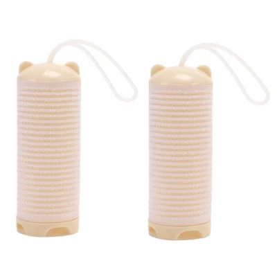 Unique Bargains Women's Heatless Voluminous Hair Rollers 3.98"x1.46" Beige 2pcs 4 Unique Bargains Women's Heatless Voluminous Hair Rollers 3.98"x1.46" Beige 2pcs - Image 4