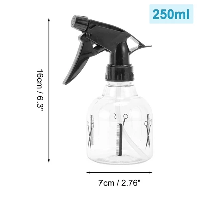 Unique Bargains Durable Hand Pressure Type Hair Spray Bottles 250ml Black Clear 1 Pc 2 Unique Bargains Durable Hand Pressure Type Hair Spray Bottles 250ml Black Clear 1 Pc - Image 2