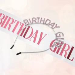 Unique Bargains Birthday Letter Sash Headband Silver Tone Pink -UNIQUE BARGAIN Shop GUEST b3ddeea1 44f1 413e 968c 9660478e30c1