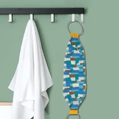 Unique Bargains Plaid Body Scrub Towel 1 Pc