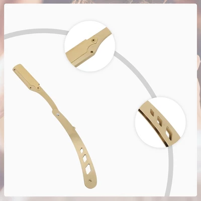 Unique Bargains Durable Straight Shave For Hair Styling Gold Tone 1 Pc 2 Unique Bargains Durable Straight Shave For Hair Styling Gold Tone 1 Pc - Image 2