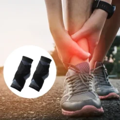 Unique Bargains Ankle Brace Achilles Tendon Wrap Support Adjustable Ankle Compression Sleeve Socks 1 Pair